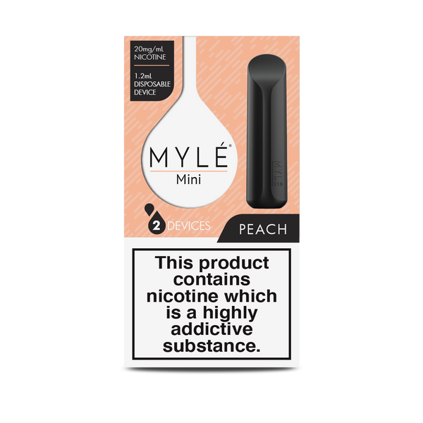 Peach - Mini Myle Disposable - Pack of  2 Devices