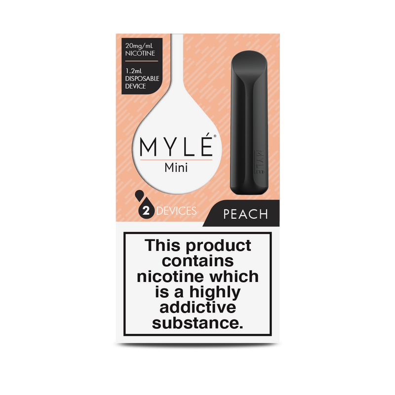 Peach - Mini Myle Disposable - Pack of  2 Devices